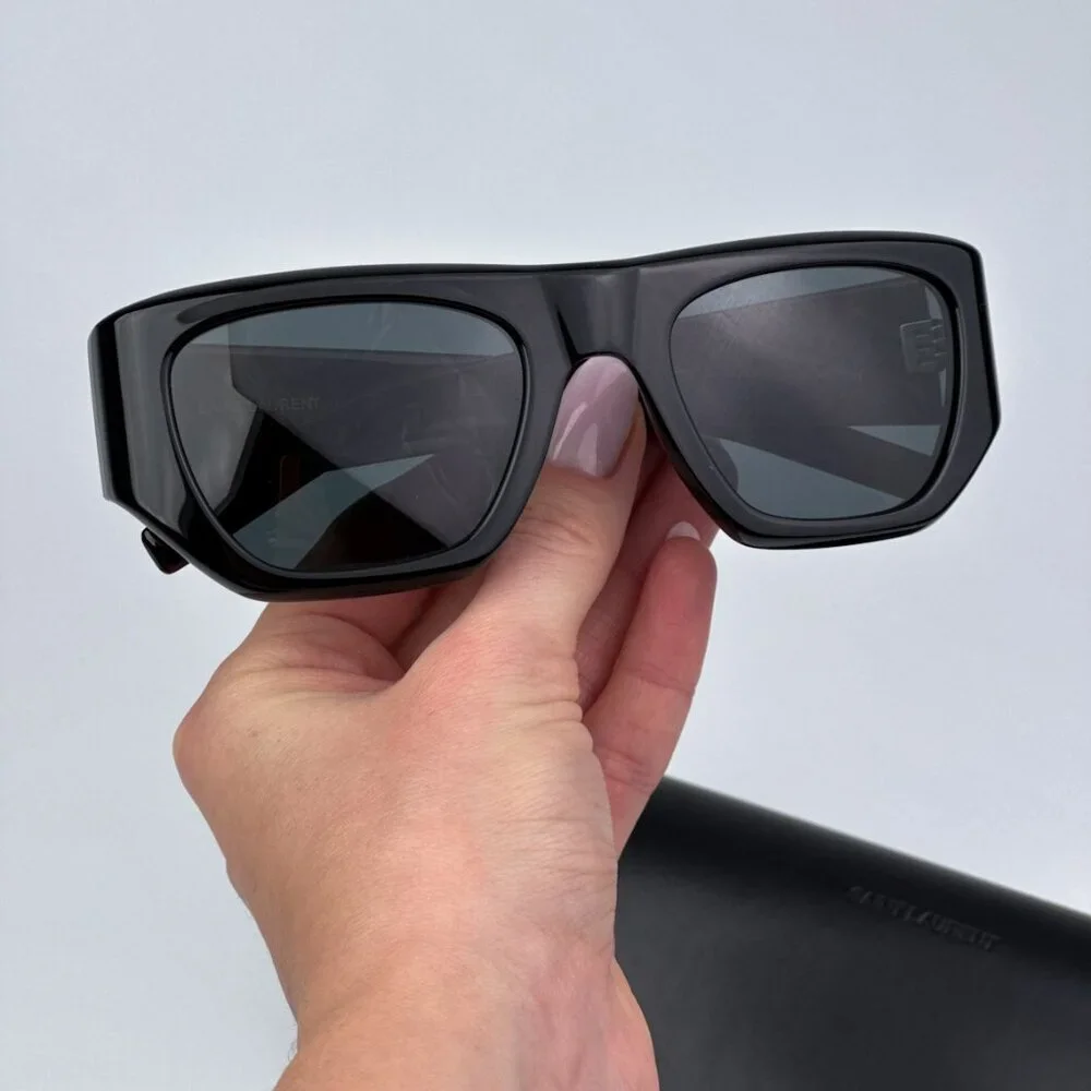 Saint Laurent SL740 004 BRAND NEW Sunglasses Black Havana Square Unisex